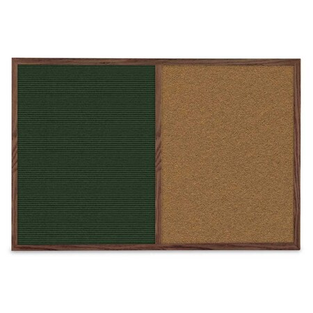 United Visual Products Slim Style Indoor Enclosed Corkboard, 36 UV504SC-BLACK-CORK